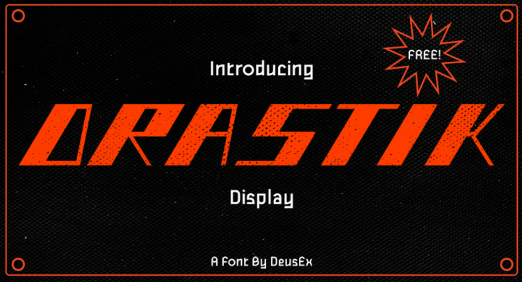 Drastik Free Display Typeface